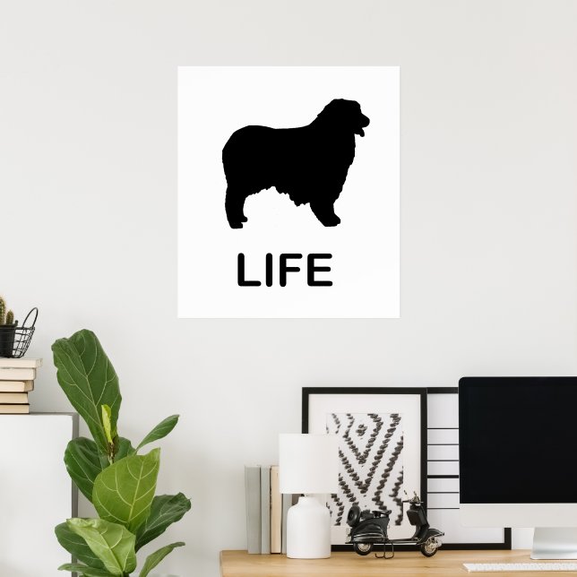 Poster vida pastor australiana (Escritório em casa)