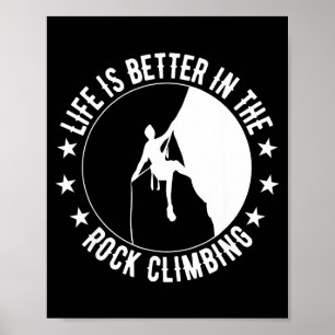 Poster Vida retrô é melhor escalada de rocha escalador ao