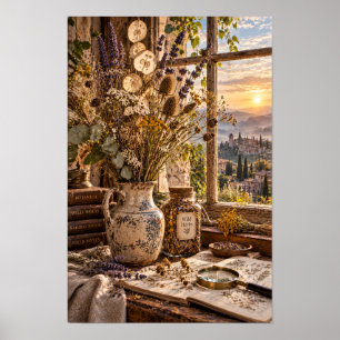Poster Vida Selvagem Botânica Still Life por Janela do Pô