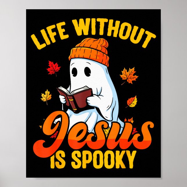 Poster Vida Sem Jesus É Soky Queda de Fantasma Cristão (Frente)