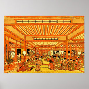 Pôster Vida social em Shin Yoshiwara 1772