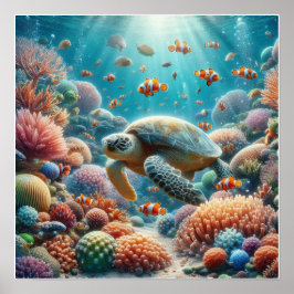 Poster Vida Submarina Personalizada