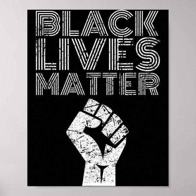 Poster Vidas Negras BLM Direitos Humanos Mês da História  (Frente)