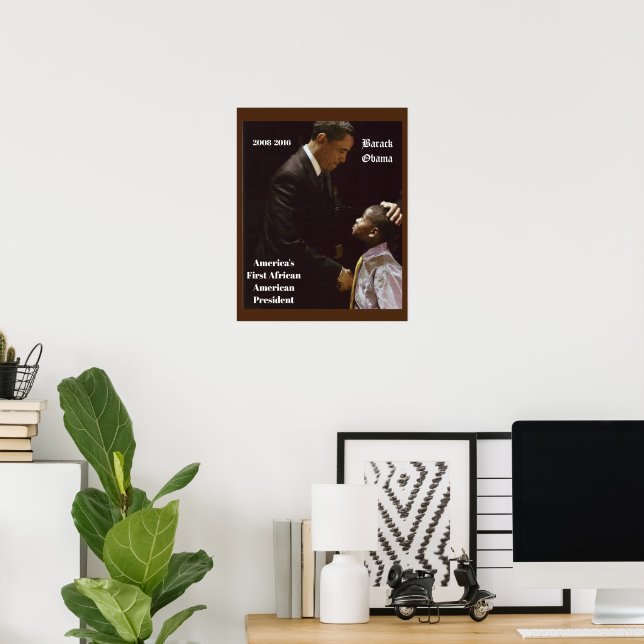 POSTER VIDAS NEGRAS IMPORTAM  BARACK OBAMA   (Escritório em casa)