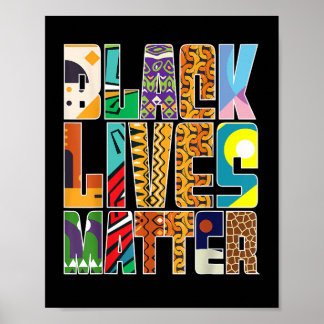 Poster Vidas Negras Importam Diversidade BLM Arte Mural P