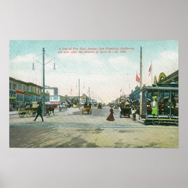 Pôster Vídeo da Avenida Van Ness, um ano após o incêndio  (Frente)
