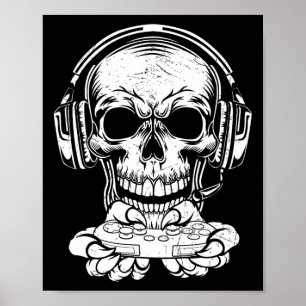 Poster Vídeo de jogo de roupas mimado do Skeleton Gaming