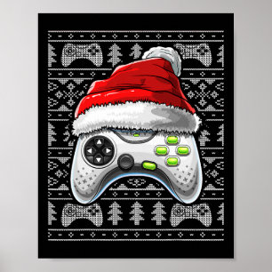 Poster Vídeo de Natal Feio Controlador Gam de Natal
