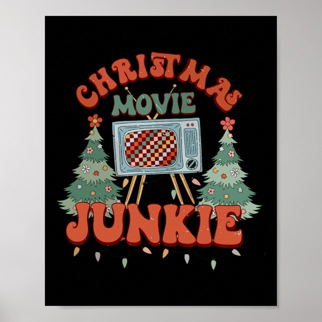 Poster Vídeo de Natal Junkie Retro Árvore de Natal Chrism (Frente)