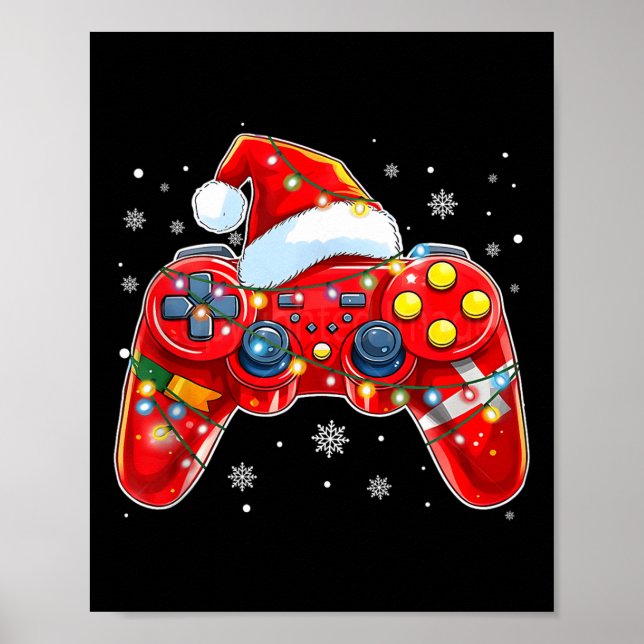 Poster Video Game Controller Natal Hat Gamer Bo (Frente)