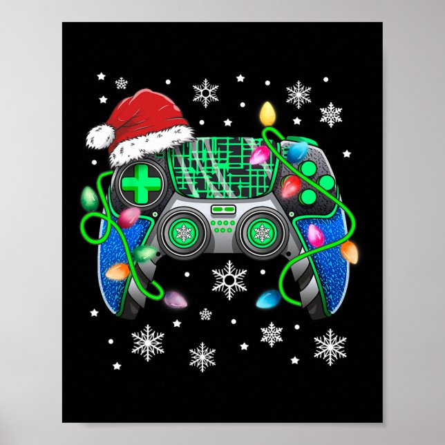 Poster Video Game Controller Natal Hat Gamer Bo (Frente)
