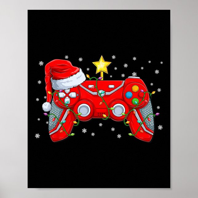 Poster Video Game Controller Natal Hat Gamer Bo (Frente)