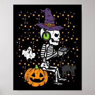 Poster Vídeo Gamer Skeleton Halloween Costume Men Ki