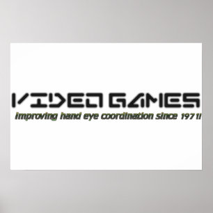 Pôster Video games: Melhorando a coordenação do olho da