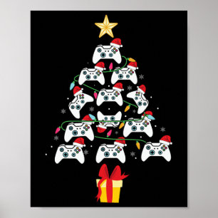 Poster Videogame Controladora Árvore Natal Xmas Boy Men