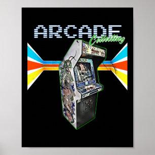 Poster Videogame de Arcade Cabinet Machine 1970 1980 1990