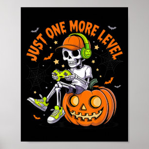 Poster Videogame Engraçado Halloween Skeleton Gamer Costu