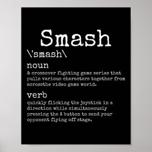 Poster Videogames Definição Smash Engraçado Jogador de Ví