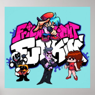 Poster videogames musicais de funkin da sexta-feira