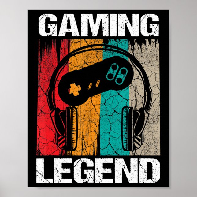 Poster Videos games de jogos de legenda Gamer Dons de pre (Frente)