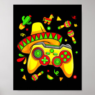 Poster Videos games Engraçados Cinco De Mayo Gamer Boys L