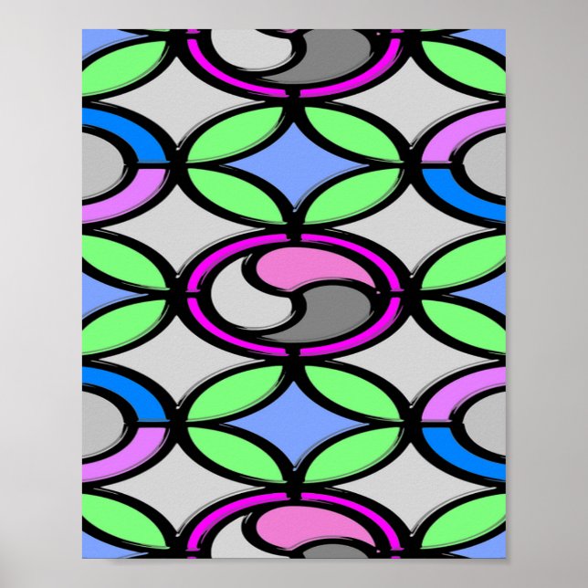 Poster Vidro colorido (Frente)