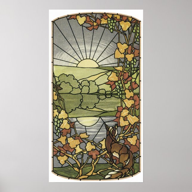 Pôster Vidro com raposa e uvas (Frente)