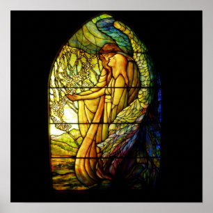 Pôster Vidro Da Mancha De Anjo De Tiffany