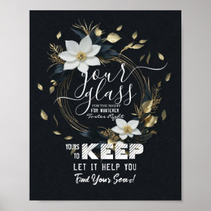 Poster Vidro De Casamento Para A Noite Encontre Seu Lugar