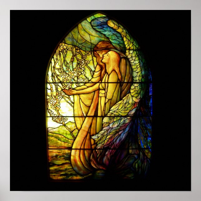 Pôster Vidro do anjo guia Tiffany (Frente)