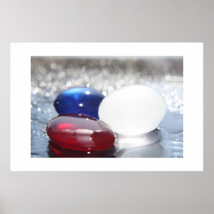 Poster Vidro do mar de hino nacional do Reino Unido