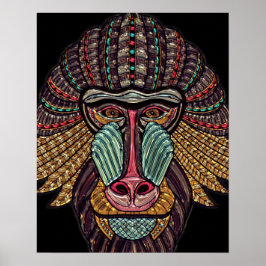 Poster Vidro escondido parece obra de arte africana anima