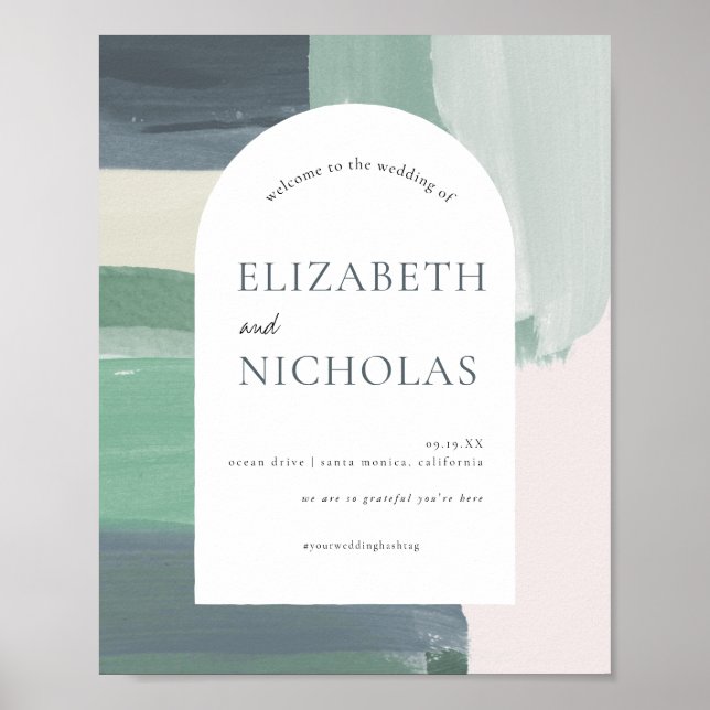 Poster Vidro Oceano litoral | Boas-vindas (Frente)