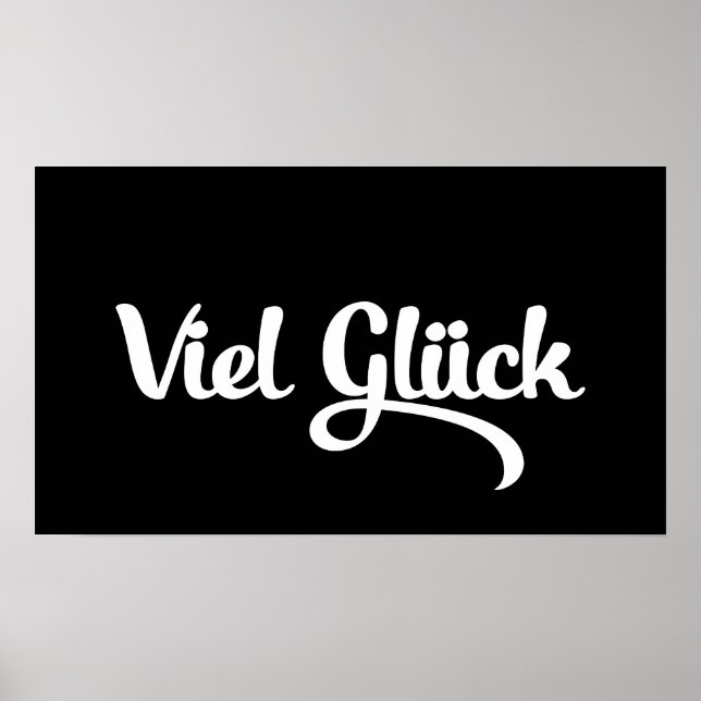 Poster Viel Glück | Língua alemã com boa sorte (Frente)