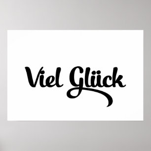 Poster Viel Glück Língua alemã com boa sorte
