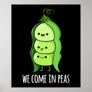 Poster Viemos Em Ervilhas Engraçadas Pea Pun Dark BG