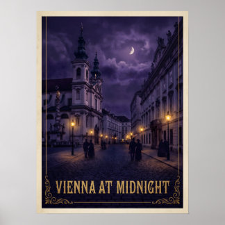 Poster Viena à Meia-Noite Viagem Gótica Sombria