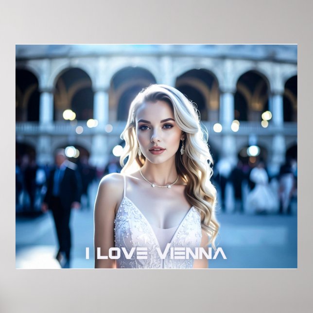 POSTER VIENA - ÁUSTRIA - EU AMO VIENA (Frente)