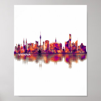 Poster Viena Áustria Skyline