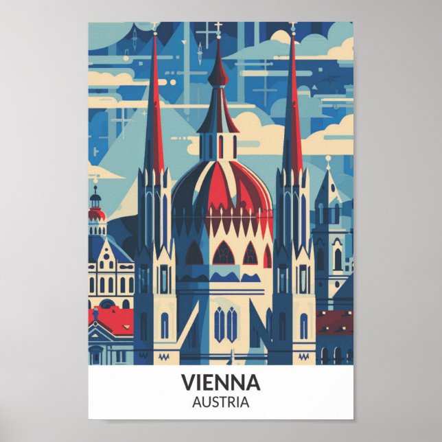 Poster Viena Áustria - Trabalho de arte (Frente)