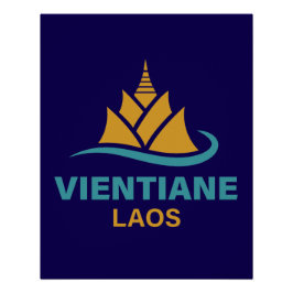 Pôster Vientiane Laos Southeast Asia