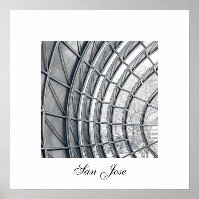 Poster viereckig, Architekturdetail schwarz weiß (Frente)