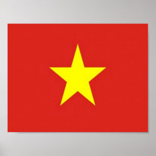 Poster Vietnã - Bandeira -