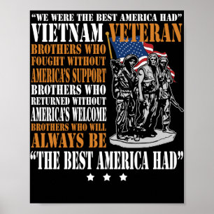 Poster Vietnã Veterano A Melhor América Tinha Uma Camis