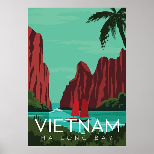 Poster Vietnam Ha longa baía (Frente)