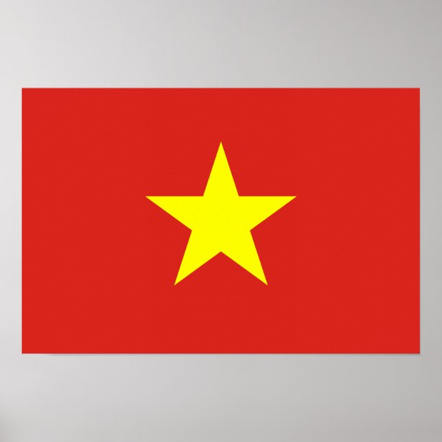 Pôster Vietnam – Vietnamese Flag (Frente)