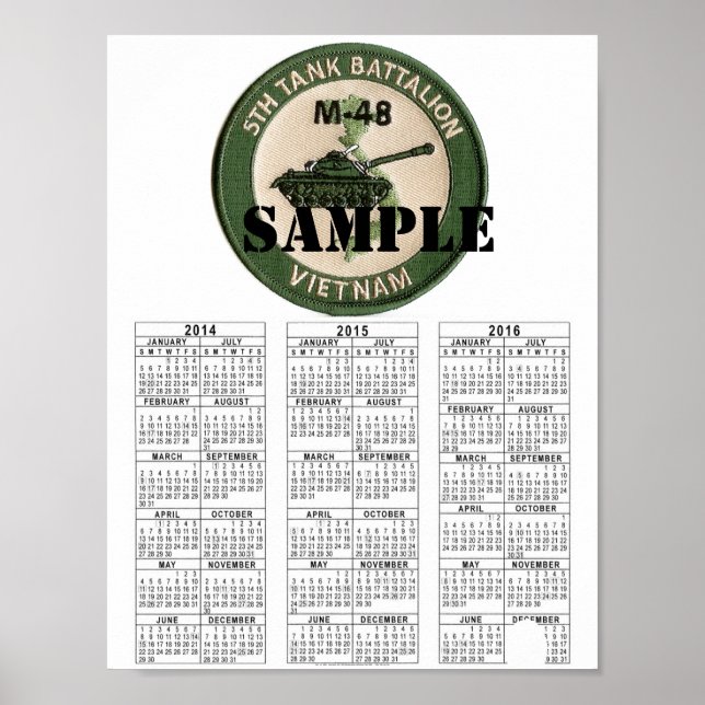 PÔSTER VIETNAME DO 5 TANK BATTALION (Frente)