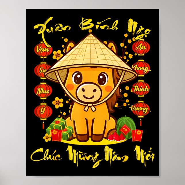 Poster Vietnamese Lunar New Year - Tet 2026 Year Of The H (Frente)