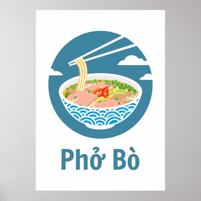 Poster Vietnamita Pho Bo (Frente)