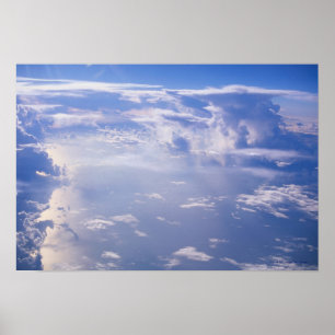 Poster View above scattered cloud